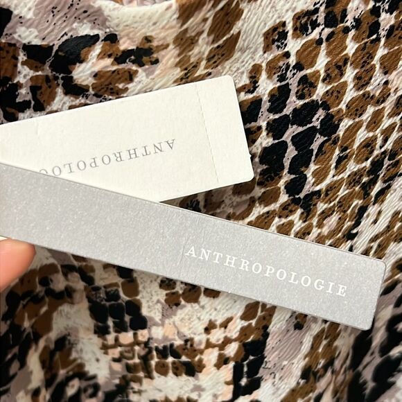 Anthropologie Square-Neck Slip Dress Python Snake Print XS - Picture 8 of 9